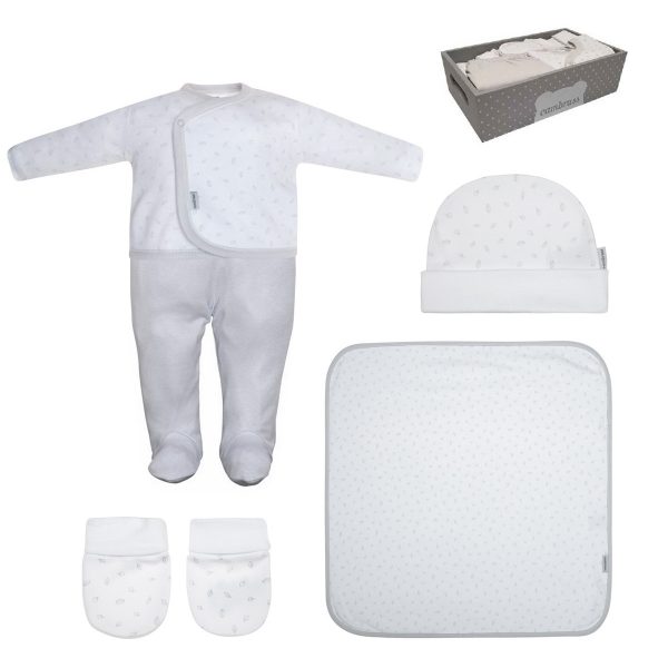 Conjunto primeras puestas 5 piezas Gris Claro