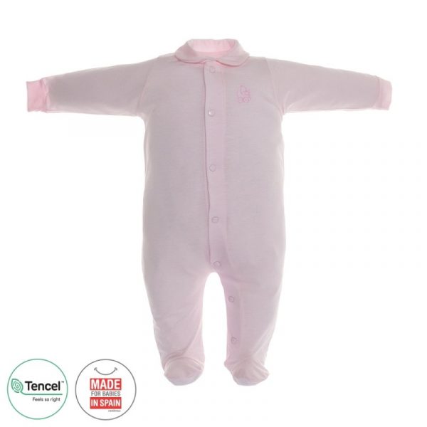Pelele largo basico pijama tencel rosa