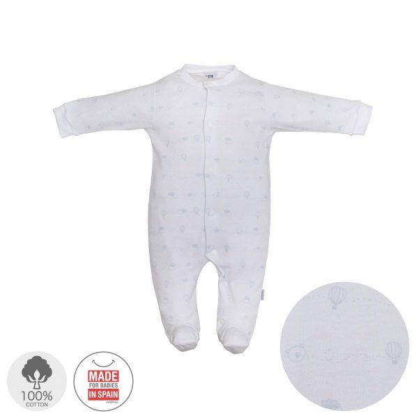 Pelele largo Pijama algodón Celeste
