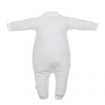 Pelele Pijama terciopelo blanco básico coche