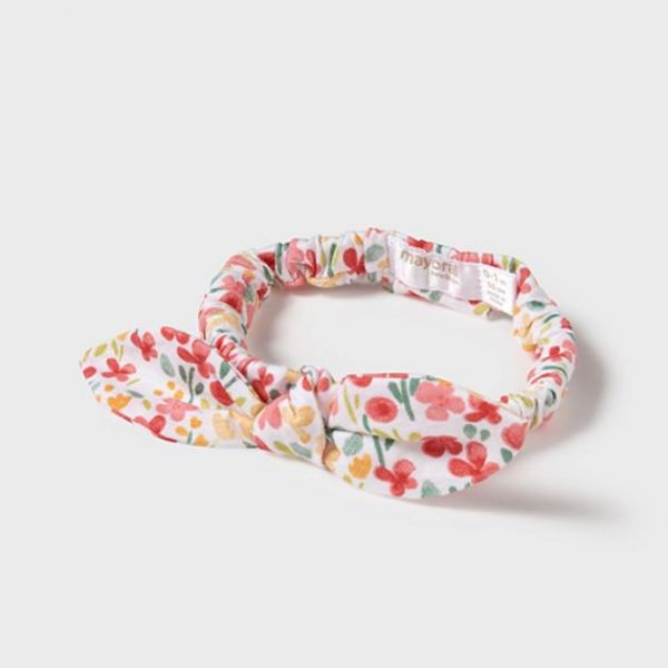 Vestido estampado flores con manga volantes y diadema a juego néctar