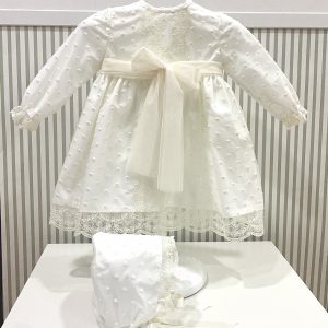 vestido de bautizo con capota
