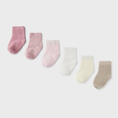Pack de seis calcetines de verano en tonos rosas
