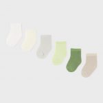 pack de seis calcetines de verano en tonos verdes