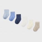 pack de seis calcetines en tonos azules para el verano