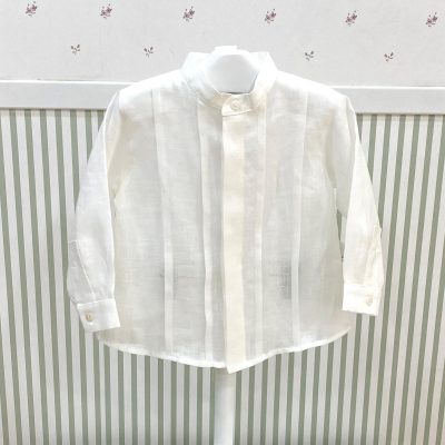 camisa blanca larga lino