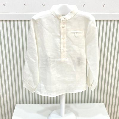 camisa blanca larga lino