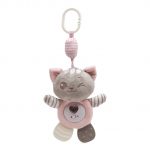 peluche gato rosa y gris